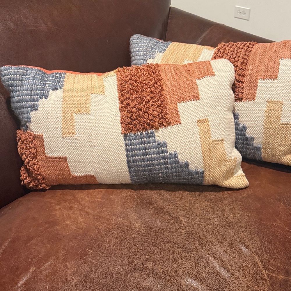 World Market Indoor/Outdoor Lumbar Pillows - Set of 2 - Picture 2 of 5